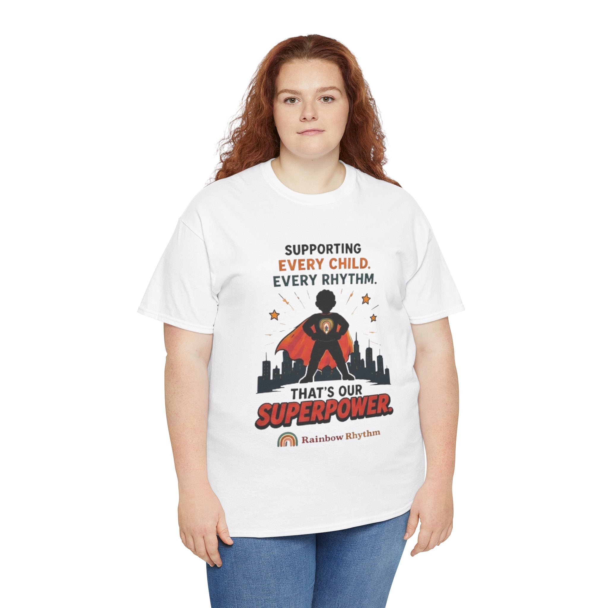 Hero Support Tee — "Supporting Every Child, Every Rhythm"