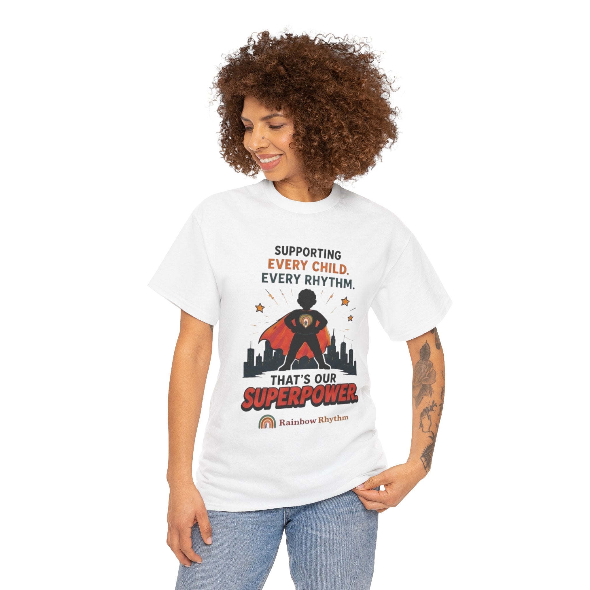 Hero Support Tee — "Supporting Every Child, Every Rhythm"
