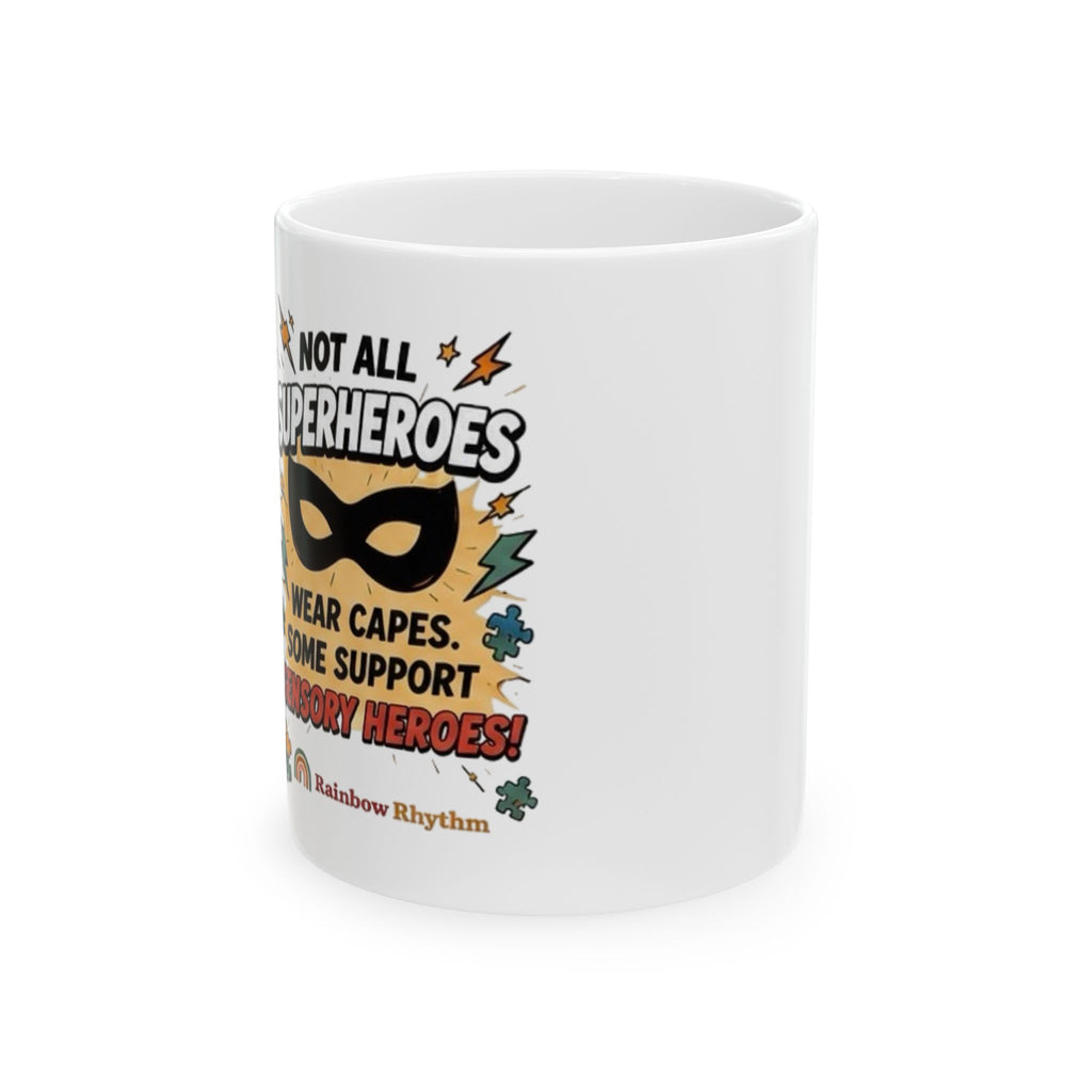 Autism Support Ceramic Mug — 'Super Hero' Awareness Coffee Cup (11oz & 15oz)